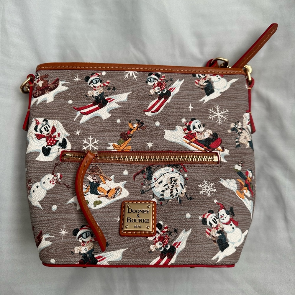 Disney Dooney & Bourke Mickey and Friends Holiday Crossbody Bag